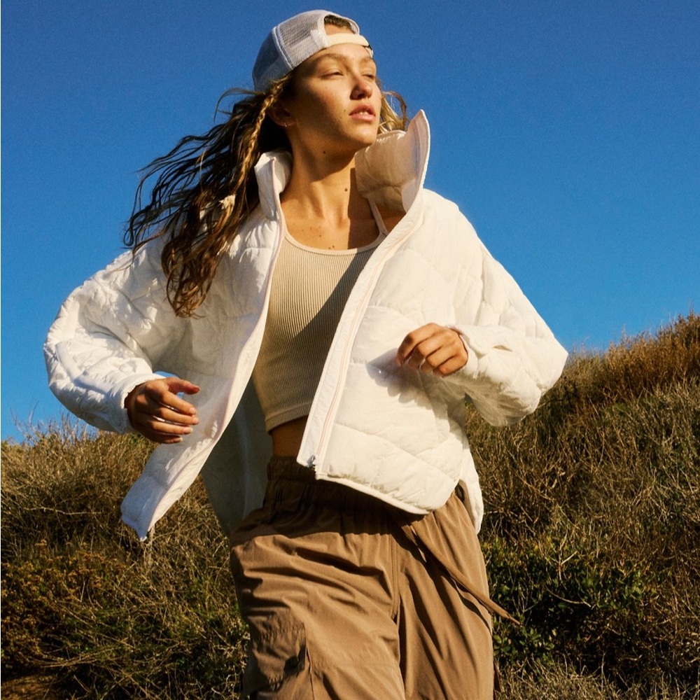 Free People Movement Pippa Packable Jacket Optic White